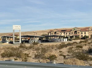 Tesla supercharger with 70 stalls in Barstow, California